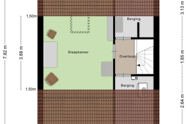 Plattegrond – Elisadonk 263, Roosendaal