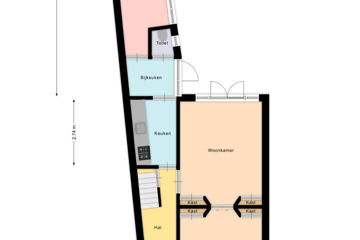 Plattegrond – Elizabethstraat 18, Leeuwarden
