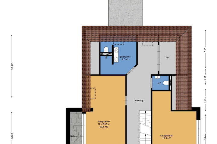 Plattegrond – Elperstraat 8, Westerbork