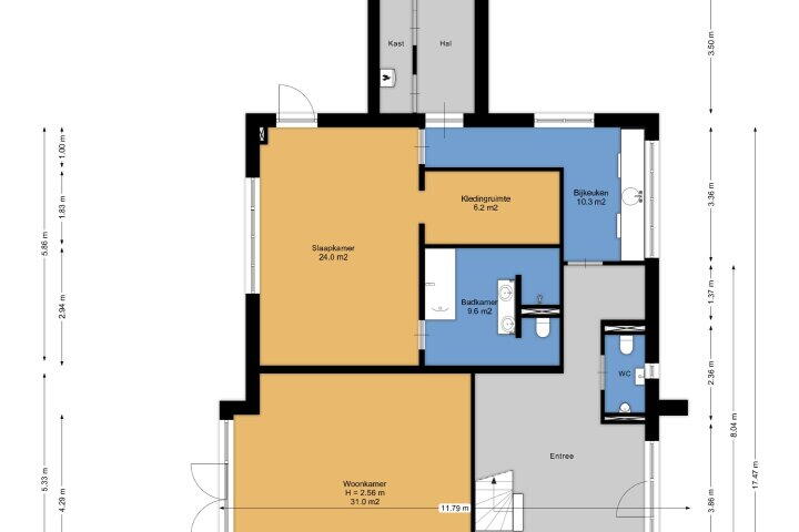 Plattegrond – Elperstraat 8, Westerbork