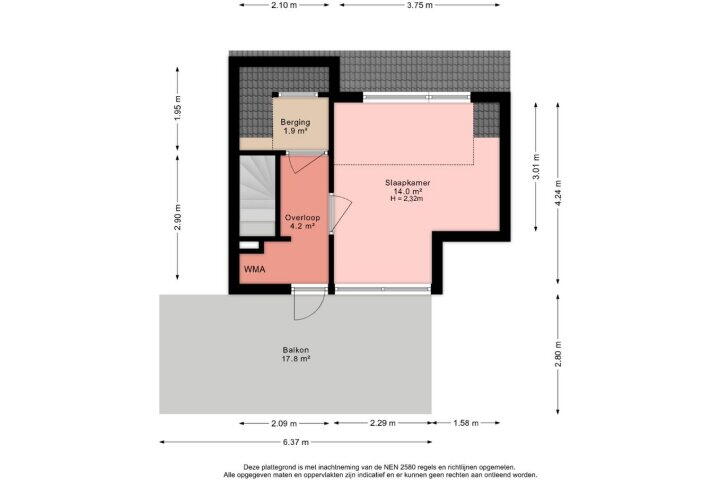 Plattegrond – Elzendreef 206, Voorburg