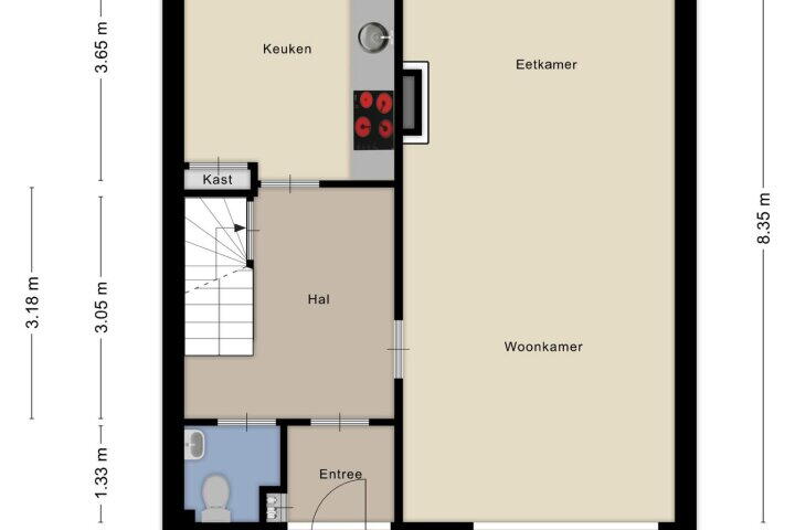 Plattegrond – Emilia van Nassaustraat 15, Wijchen