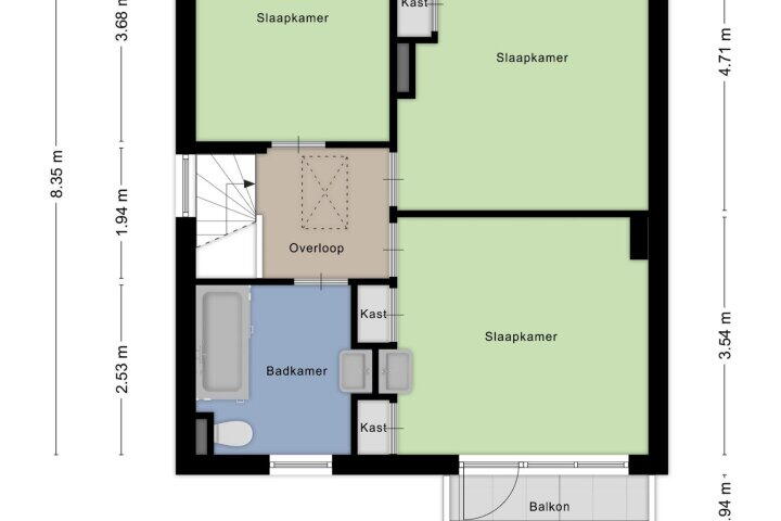Plattegrond – Emilia van Nassaustraat 15, Wijchen