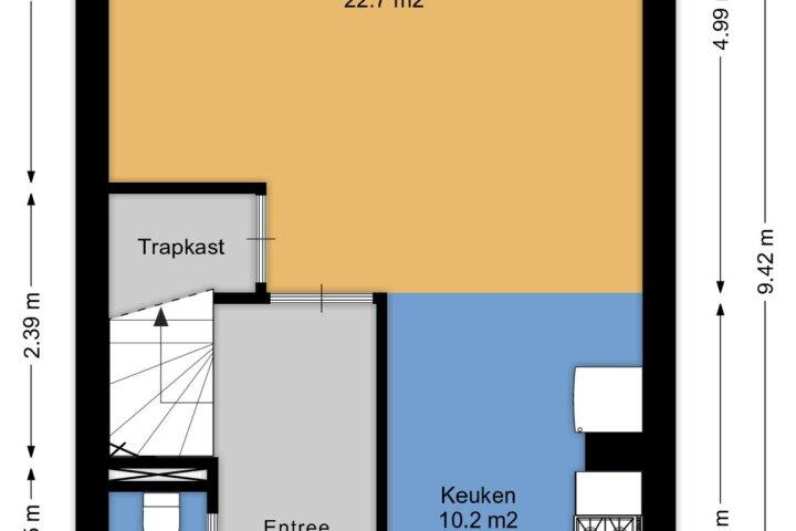 Plattegrond – Emmakade 52, Boskoop