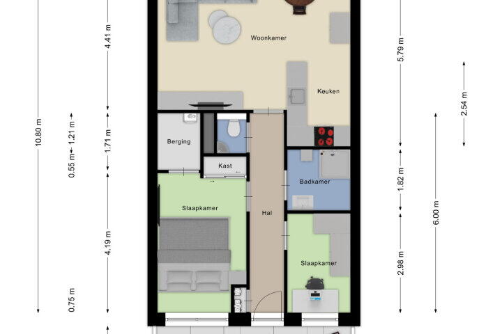 Plattegrond – Emmastraat 41, Roosendaal