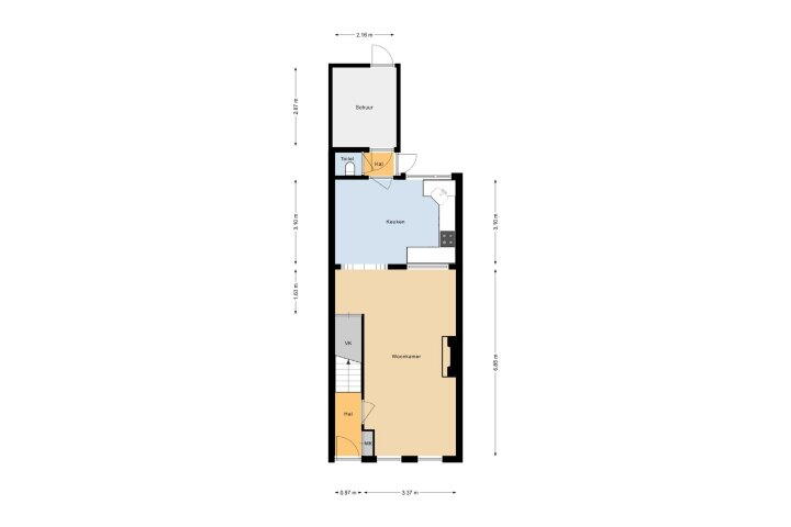 Plattegrond – Emmastraat 54, Den Helder