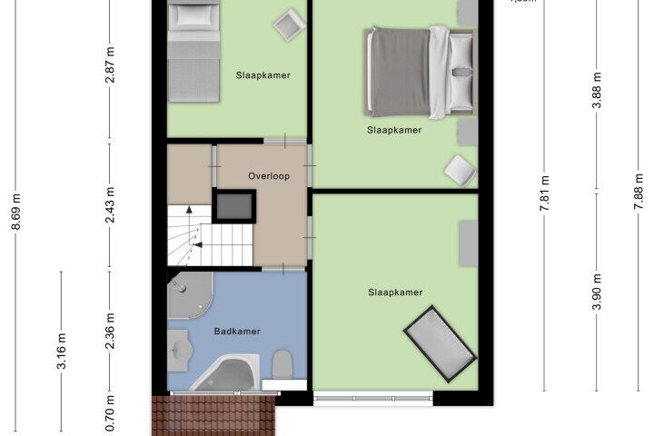 Plattegrond – Enargietdijk 24, Roosendaal