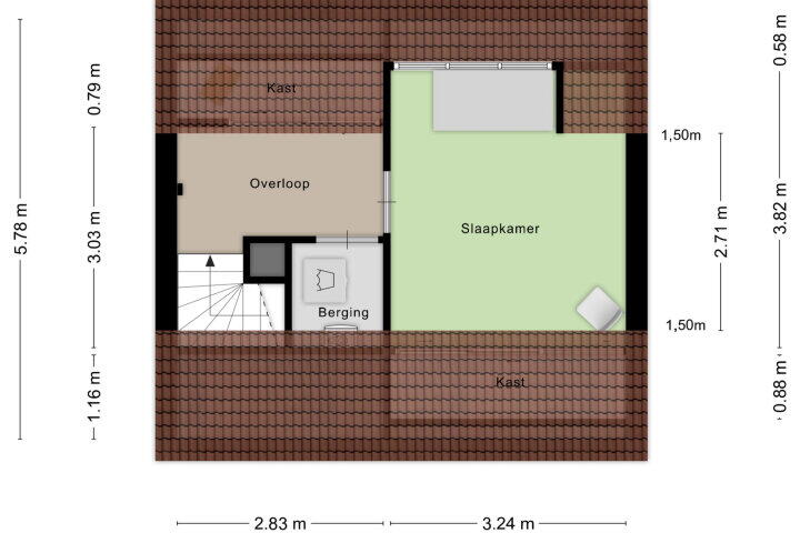 Plattegrond – Enargietdijk 24, Roosendaal