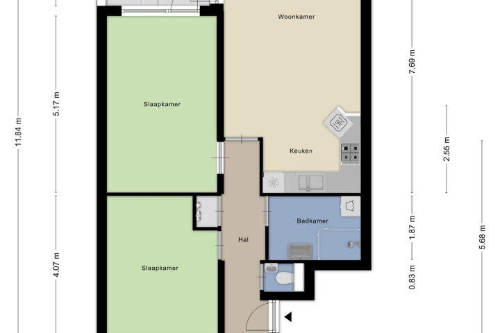 Plattegrond – Erasmusdomein 35 B, Maastricht