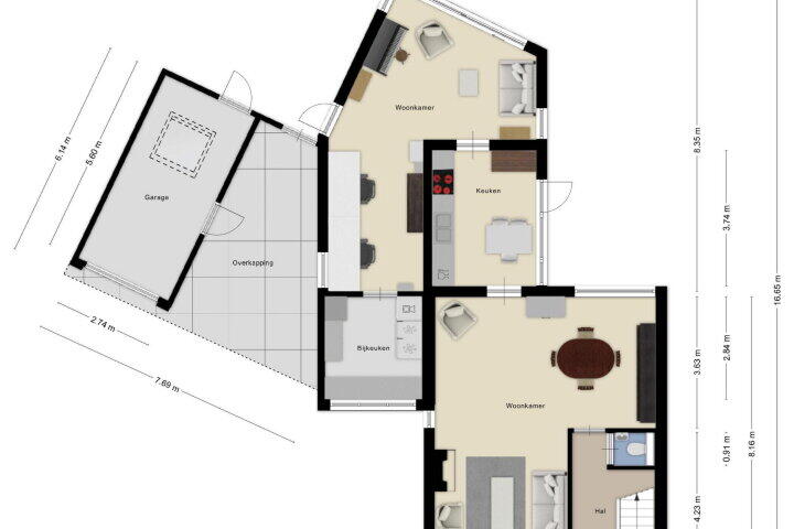 Plattegrond – Ericastraat 32, Roosendaal
