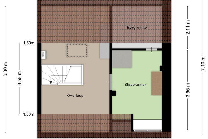Plattegrond – Ericastraat 32, Roosendaal