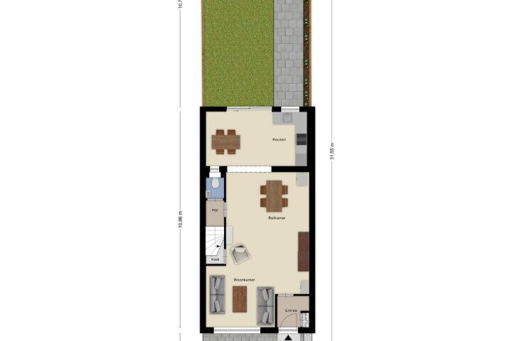 Plattegrond – Espenberg 11, Roosendaal