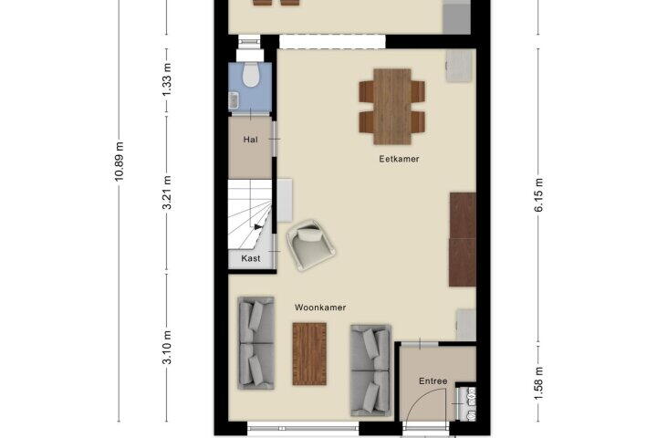 Plattegrond – Espenberg 11, Roosendaal