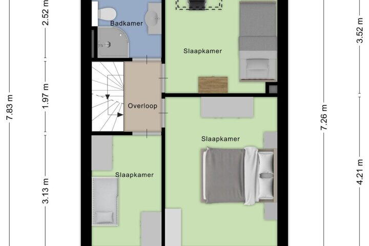 Plattegrond – Espenberg 11, Roosendaal
