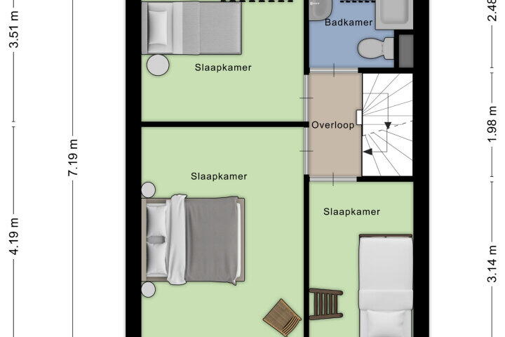 Plattegrond – Espenberg 38, Roosendaal