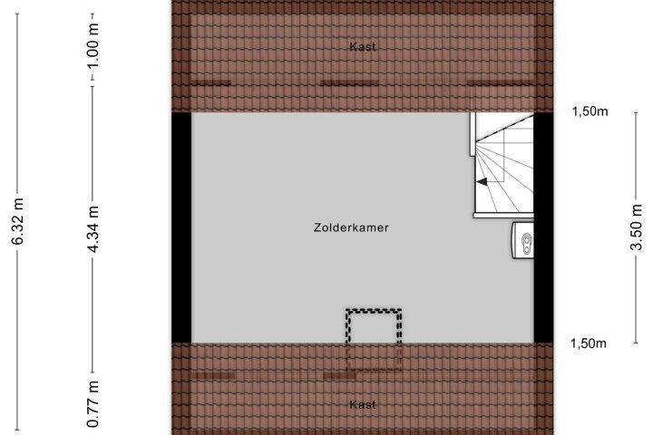 Plattegrond – Espenberg 38, Roosendaal