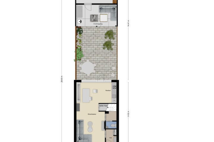 Plattegrond – Espenberg 49, Roosendaal