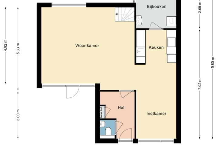 Plattegrond – Esperantoplein 24, Ransdaal