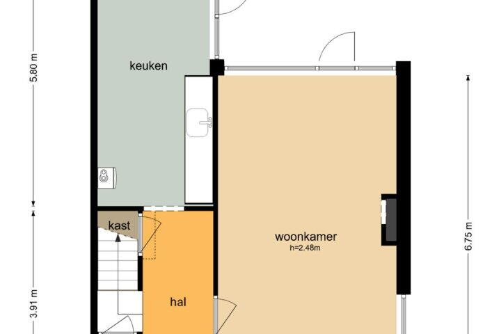Plattegrond – Esweg 13, Eelde
