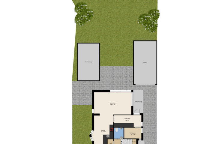 Plattegrond – Esweg 58, Beilen