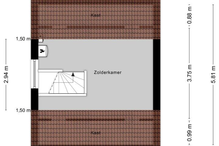 Plattegrond – Esweg 8, Gieten