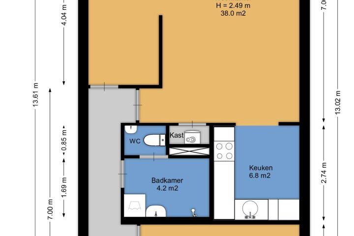 Plattegrond – Evenaar 99, Alphen aan den Rijn