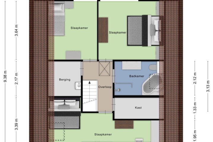 Plattegrond – Fagotberg 8, Roosendaal