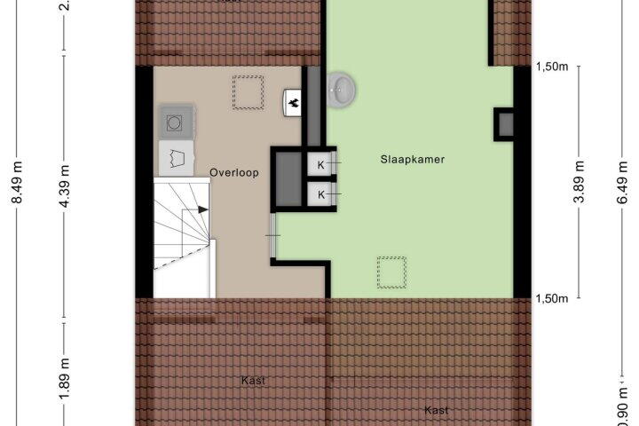 Plattegrond – Fazantstraat 9, Wijchen