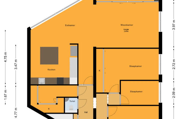 Plattegrond – Fellinilaan 118, Almere