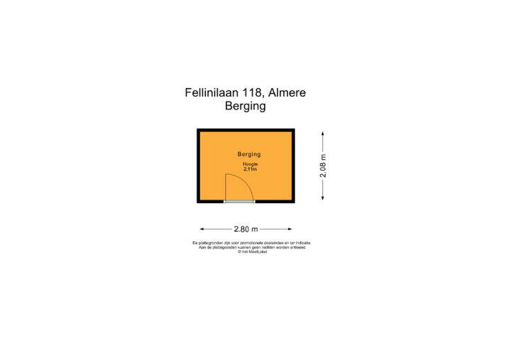 Plattegrond – Fellinilaan 118, Almere