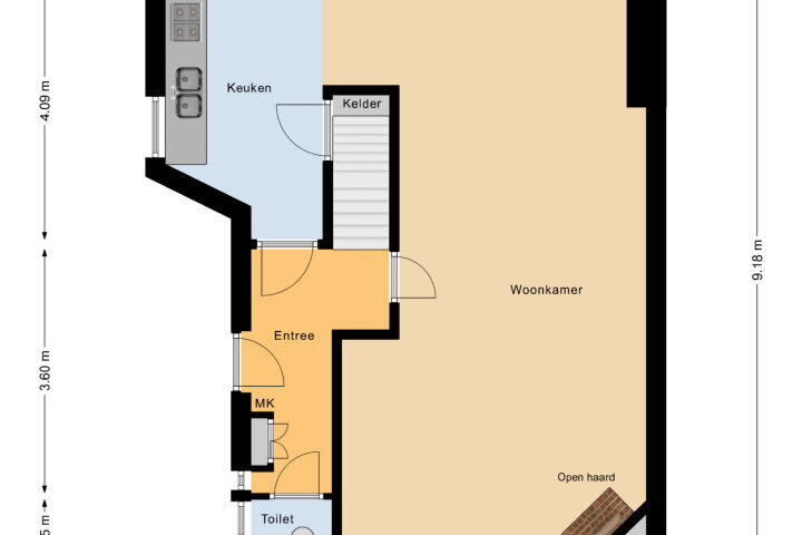 Plattegrond – Ferdinand Bollaan 14, Vlissingen