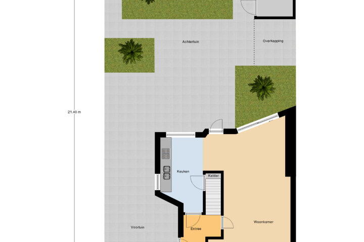 Plattegrond – Ferdinand Bollaan 14, Vlissingen