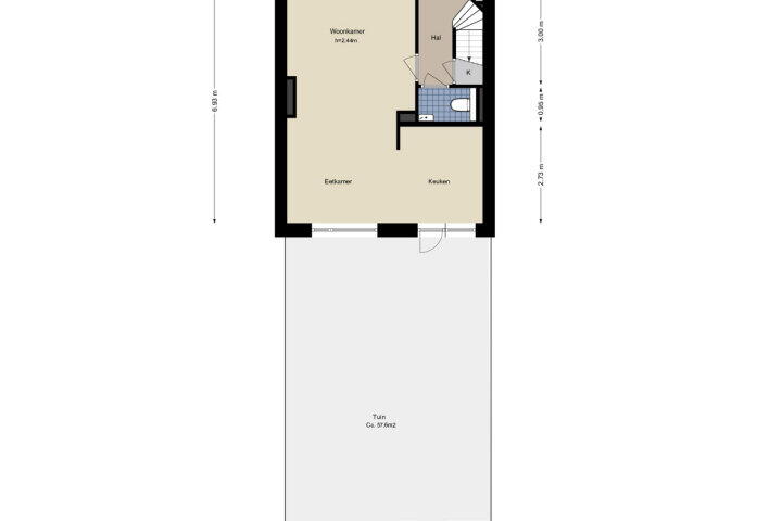 Plattegrond – Ferdinand Bolweg 4, Amstelveen