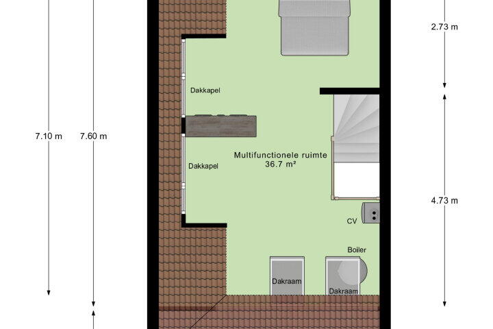 Plattegrond – Fien de la Mardreef 32, Arnhem