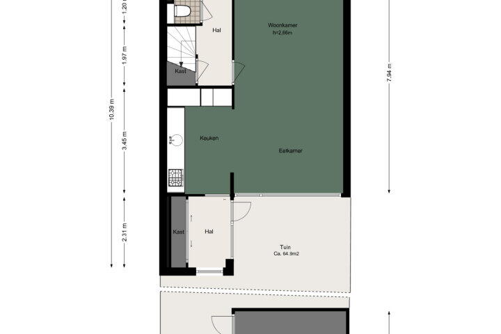 Plattegrond – Flakkeestraat 24, Amstelveen