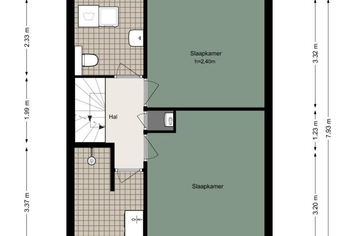 Plattegrond – Flakkeestraat 24, Amstelveen