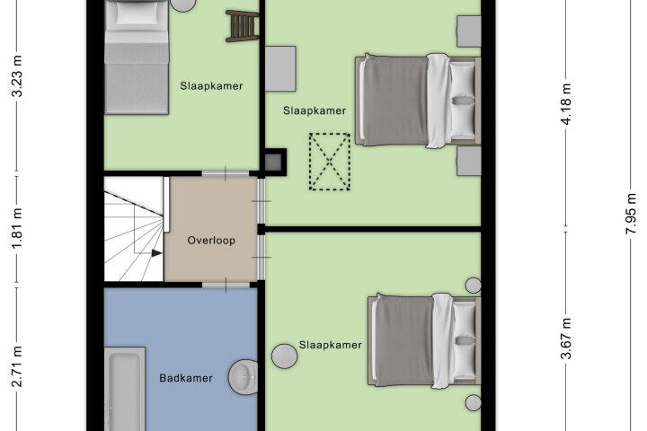 Plattegrond – Flamingostraat 11, Nispen