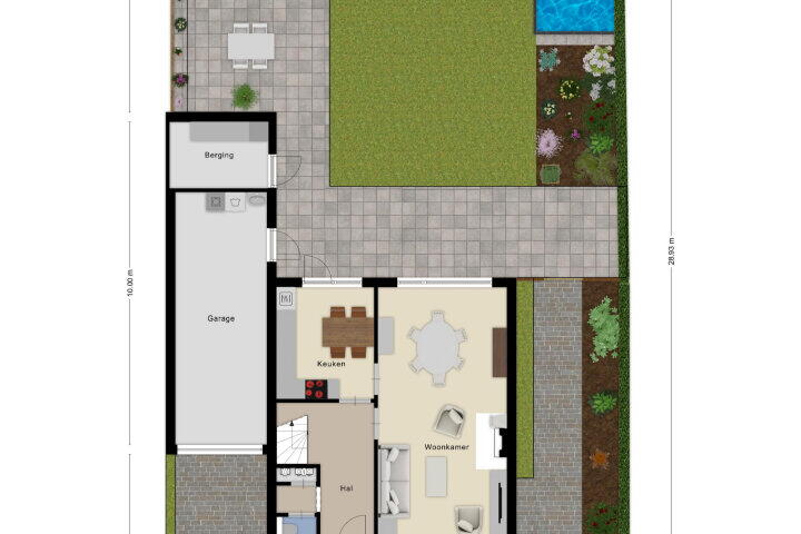 Plattegrond – Flamingostraat 15, Nispen
