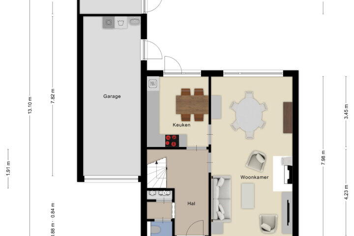 Plattegrond – Flamingostraat 15, Nispen