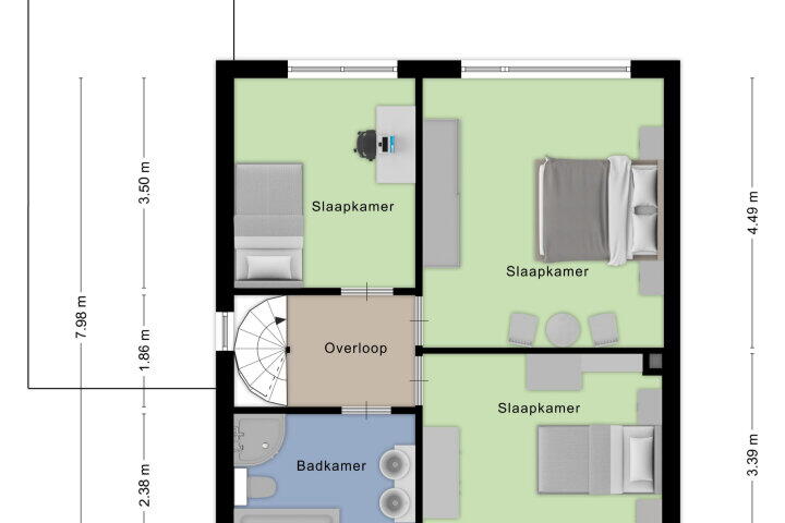Plattegrond – Flamingostraat 15, Nispen