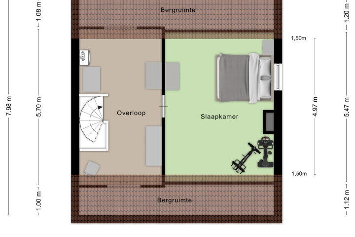 Plattegrond – Flamingostraat 15, Nispen