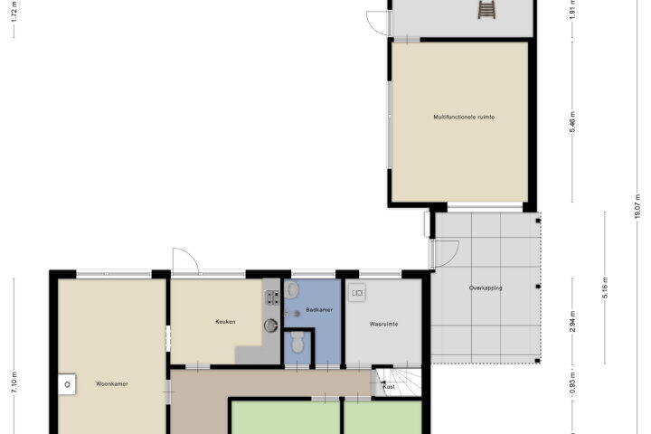 Plattegrond – Flamingostraat 7, Nispen