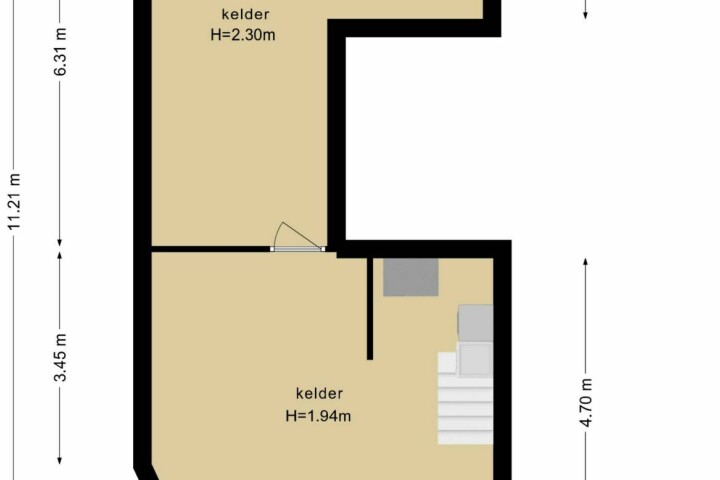 Plattegrond – Fleminghstraat 60, Nijmegen
