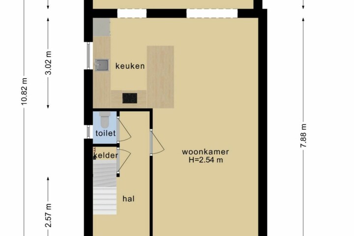 Plattegrond – Fleminghstraat 70, Nijmegen