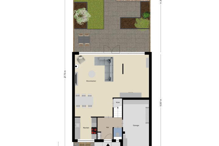 Plattegrond – Fleurberg 14, Roosendaal