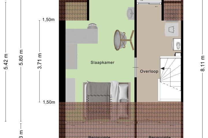Plattegrond – Fleurberg 14, Roosendaal