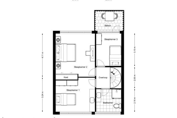Plattegrond – Flevo 37, Drachten