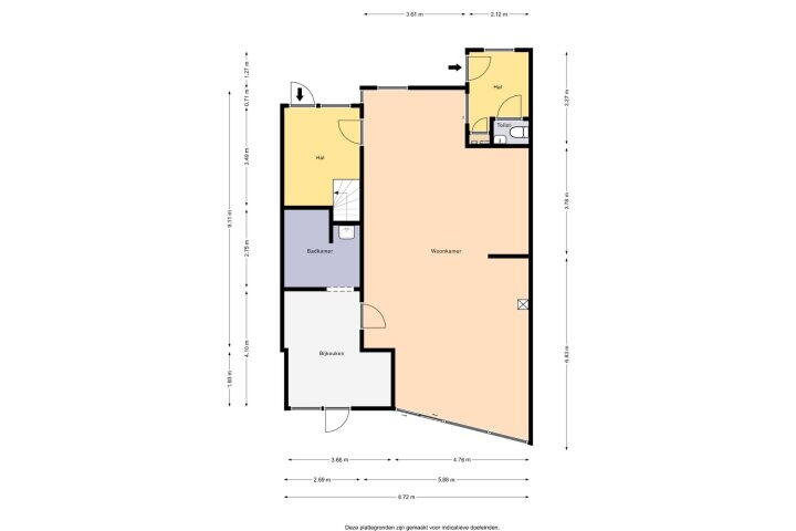Plattegrond – Fluessen 55, Drachten