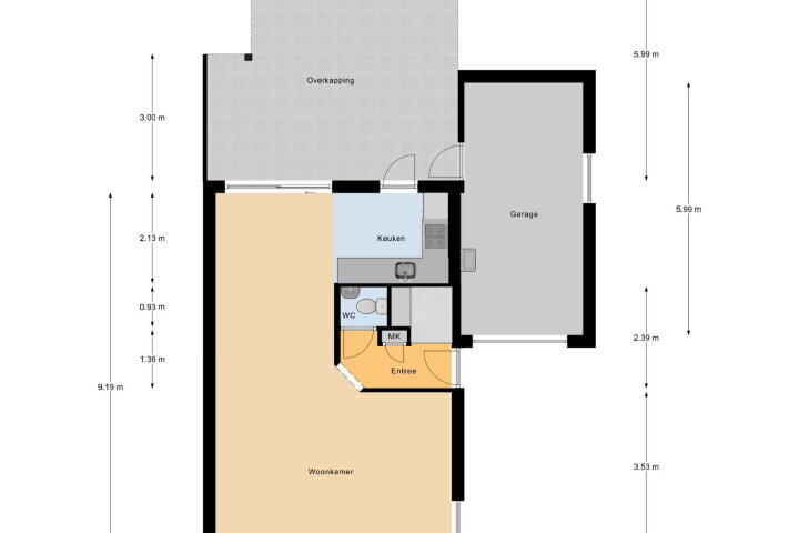 Plattegrond – F.L. Wrightstraat 27, Landgraaf