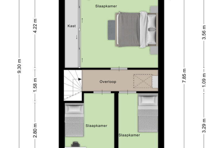 Plattegrond – Fortuinstraat 14, Roosendaal